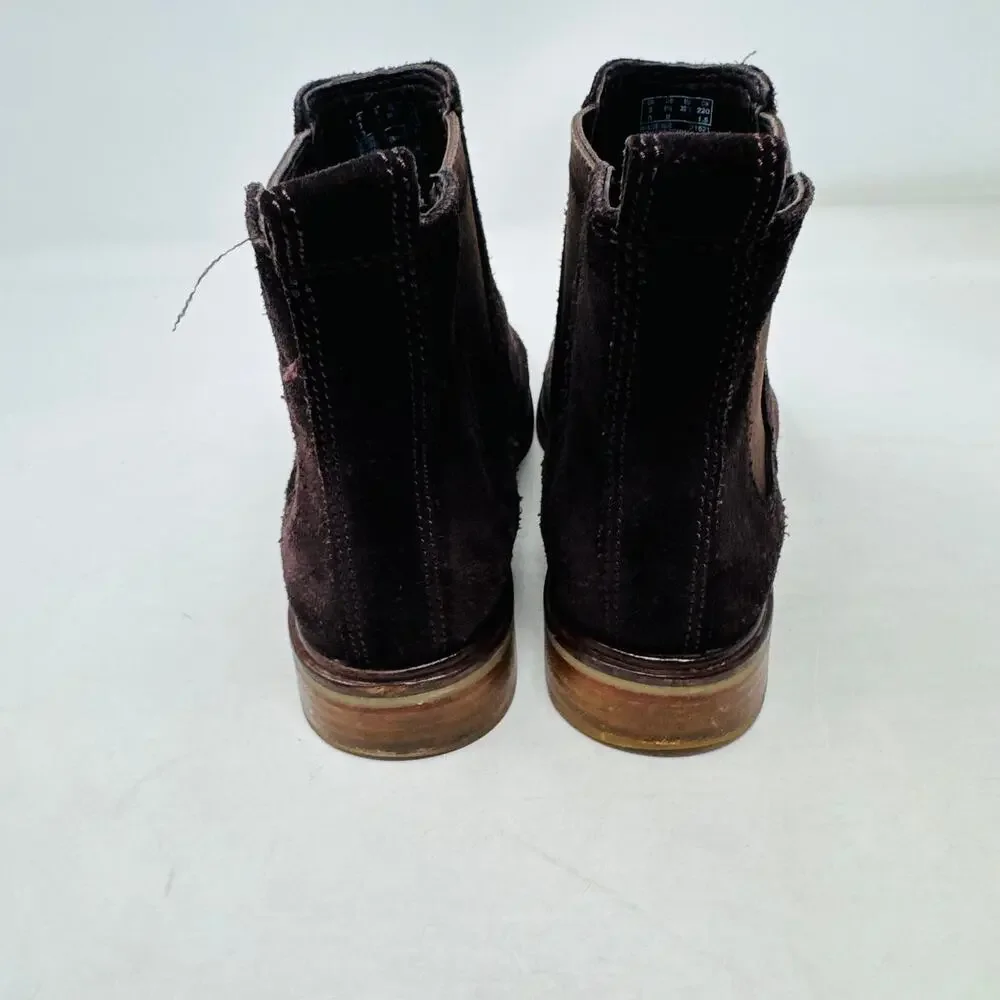 Clarks Clarkdale Arlo Chelsea Low Heel Ankle Boot Brown Suede Size‎ 5.5M
